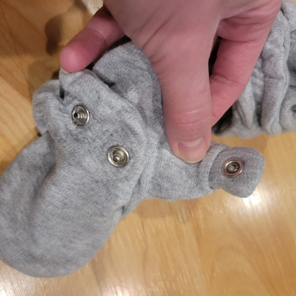Zutano Cotton Gripper Baby Booties Grey Size 24 Months